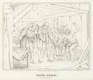 König Lear, Akt III, Szene 6 (Gravur) von Friedrich August Moritz Retzsch