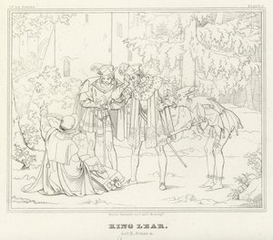 König Lear, Akt II, Szene 4 von Friedrich August Moritz Retzsch