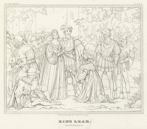 König Lear, Akt II, Szene 4 von Friedrich August Moritz Retzsch