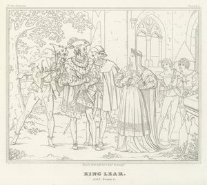 König Lear, Akt I, Szene 4 (Gravur) von Friedrich August Moritz Retzsch