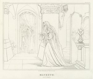 Macbeth, Akt V, Szene 1 von Friedrich August Moritz Retzsch