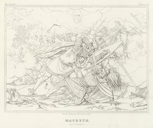 Macbeth, Akt V, Szene 7 von Friedrich August Moritz Retzsch