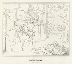 Othello, Akt V, Szene 1 von Friedrich August Moritz Retzsch