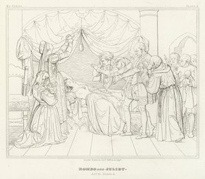 Romeo und Julia, Akt IV, Szene 5 von Friedrich August Moritz Retzsch