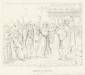 Romeo und Julia, Akt I, Szene 4 von Friedrich August Moritz Retzsch