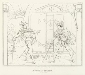 Romeo und Julia, Akt V, Szene 3 (Gravur) von Friedrich August Moritz Retzsch