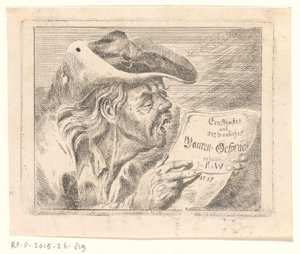 Büste eines alten Bauern mit einem Pamphlet in den Händen von Friedrich Christian Gottlieb Geyser (possibly)