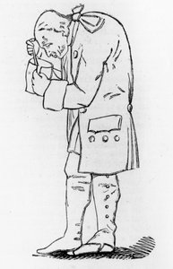 Immanuel Kant (1724-1804), deutscher Philosoph, hält ein Senfglas, Dignage Hagemann von Friedrich Hagemann