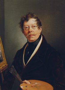 Selbstbildnis an der Staffelei von Friedrich Johann Gottlieb Lieder