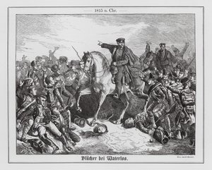 Feldmarschall Blücher in der Schlacht von Waterloo von Friedrich Kaiser