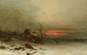 Heimkehr bei Sonnenuntergang von Friedrich Nicolai Joseph Heydendahl