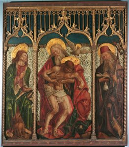 Hl. Dreifaltigkeit zwischen den hll. Markus und Antonius Eremita von Friedrich Pacher