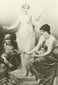 Die Schicksalsgöttinnen (Gravur) von Friedrich Paul Thumann