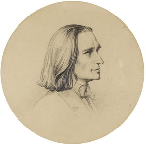 Porträt des Komponisten Franz Liszt 1811-1886 von Friedrich Preller the Elder