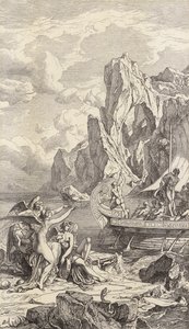 Odysseus und die Sirenen (Gravur) von Friedrich the Elder Preller