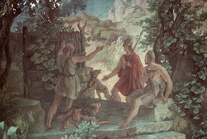 Odysseus beim Schweinehirten Eumaios, Szenen aus der Odyssee