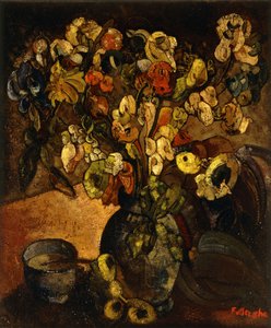 Stillleben mit Blumen und Schale von Frits van den Berghe
