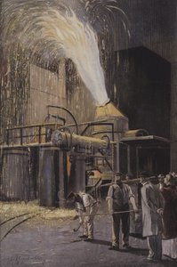 Entkohlung von Roheisen in einem Bessemer-Konverter von Fritz Gehrke