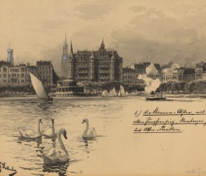 Binnenalster mit Jungfernstieg
