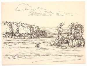 Rund um Acker und Wiese lagen große Wälder von Fritz Syberg