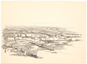 Studie für eine Mosellandschaft von Fritz Syberg
