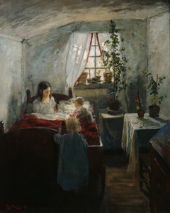 Innenraum mit Kindern von Fritz Thaulow