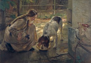 Hundefütterung von Fritz von Uhde