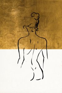 Goldene Akt-Skizze von Fun Qui