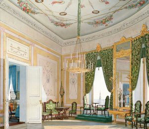 Eckwohnzimmer des Nikolaus-Palastes im Moskauer Kreml, 1847 von Fyodor Andreyevich Klages
