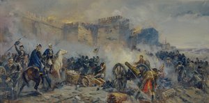 Die russische Armee eroberte die Festung Izmail von Fyodor Pavlovich Usypenko