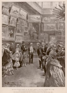 Besuch von Königin Victoria und Albert, Prinzgemahl, in der Royal Academy, London, 3. Mai 1849 (Fotogravur) von G.S. (after) Amato