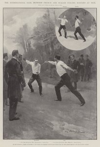 Das internationale Duell zwischen französischen und italienischen Fechtmeistern in Nizza