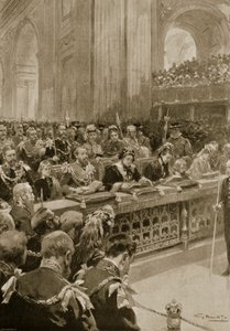 Der Dankgottesdienst für die Genesung des Prinzen von Wales, abgehalten in der St. Paul