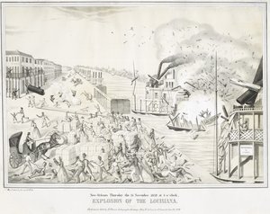 New Orleans Donnerstag, der 15. November 1849 um 5 Uhr, Explosion der Louisiana, um 1849