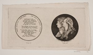 Medaillon mit Porträts von Ludwig XVI., seiner Königin und Sohn