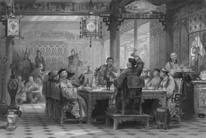 Dinnerparty im Haus eines Mandarins, 1843