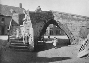 Alte Brücke in Crowland, Lincolnshire, um 1896