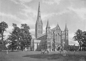 Kathedrale von Salisbury: Westfassade, ca. 1896 von G. W. Wilson and Company