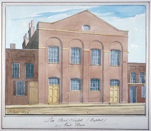 Lion Street Baptist Chapel, abseits der New Kent Road, Southwark, London, 1826 von G Yates