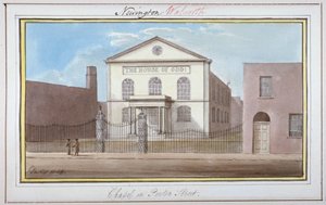 Ansicht der Kapelle in der Penton Street, Southwark, London, 1825