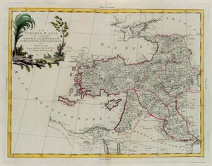 Asiatisches Türkei, einschließlich Anatolien, Georgien, Armenien, Kurdistan, Diarbek, Irak-Arabi, Syrien, Kupferstich von G. Zuliani aus Band IV des "Neuesten Atlas" veröffentlicht in Venedig 1784 von Antonio Zatta, Privatsammlung