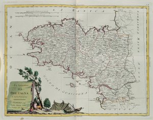 Golf von Bretagne, Stich von G. Zuliani aus Band I des Neuesten Atlas, veröffentlicht in Venedig 1777 von Antonio Zatta, Privatsammlung