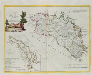 Insel Menorca und der Plan des Hafens und der Stadt Mahon und ihrer Festungen, Stich von G. Zuliani aus Band I des "Neuesten Atlas" veröffentlicht in Venedig 1778 von Antonio Zatta, Privatsammlung