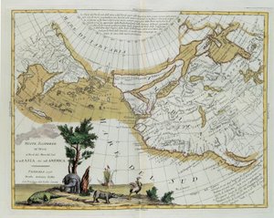 Neue Entdeckungen der Russen nördlich der Südmeere, sowohl in Asien als auch in Amerika, Stich von G. Zuliani aus Band I des Neuesten Atlas, veröffentlicht in Venedig 1776 von Antonio Zatta von G. Zuliani