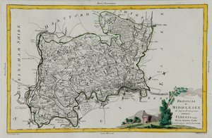 Provinz Middlesex, Stich von G. Zuliani aus Band I des "Neuesten Atlas" veröffentlicht in Venedig 1779 von Antonio Zatta, Privatsammlung