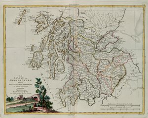 Südliches Schottland, aufgeteilt in seine Grafschaften, Gravur von G. Zuliani aus Band I des "Neuesten Atlas" veröffentlicht in Venedig 1779 von Antonio Zatta, Private Sammlung