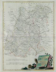 Die Gouvernements der Île-de-France und Orléans, Stich von G. Zuliani aus Band I des Neuesten Atlas, veröffentlicht in Venedig 1776 von Antonio Zatta, Privatsammlung
