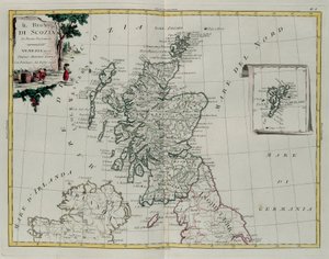 Das Königreich Schottland, Stich von G. Zuliani aus Band I des Neuesten Atlas, veröffentlicht in Venedig 1776 von Antonio Zatta, Privatsammlung von G. Zuliani