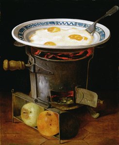 Eier auf einem Herd kochen von Gabriel Germain Joncherie