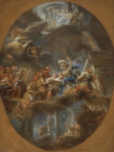 Adel bietet die kaiserlichen russischen Kinder Minerva an, ca. 1795